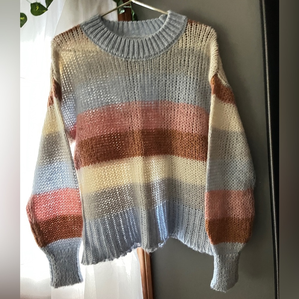 multicolor stripe sweater